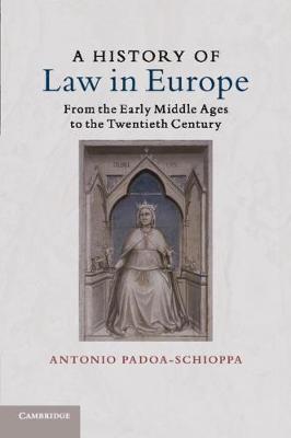 A History of Law in Europe image