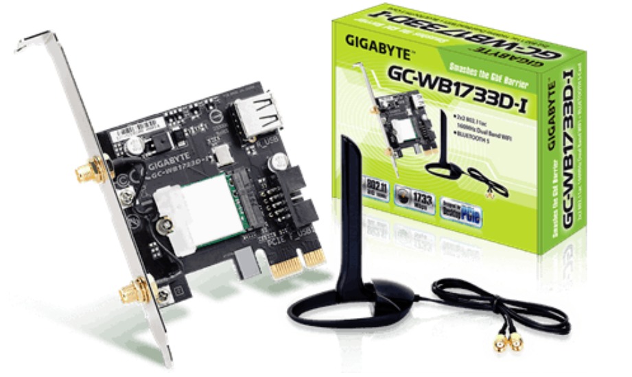 Gigabyte 802.11ac Dual Band WiFi Bluetooth 5.0 PCIe Network Card