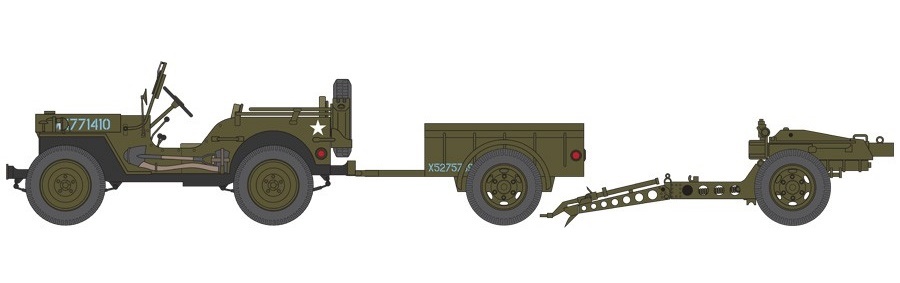 1:72 Willys British Airborne Jeep - Model Kit image