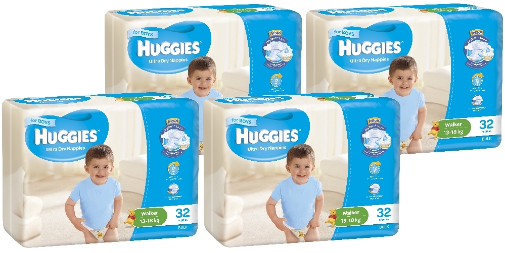 Huggies Ultra Dry Nappies Bulk Shipper - Walker Boy 13-18kg (128) image