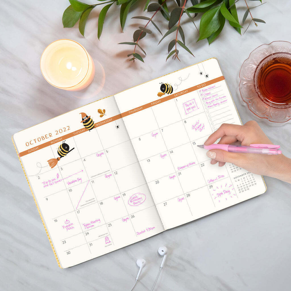 Buy Orange Circle Studio Just Right Monthly Planner Don't Worry Bee