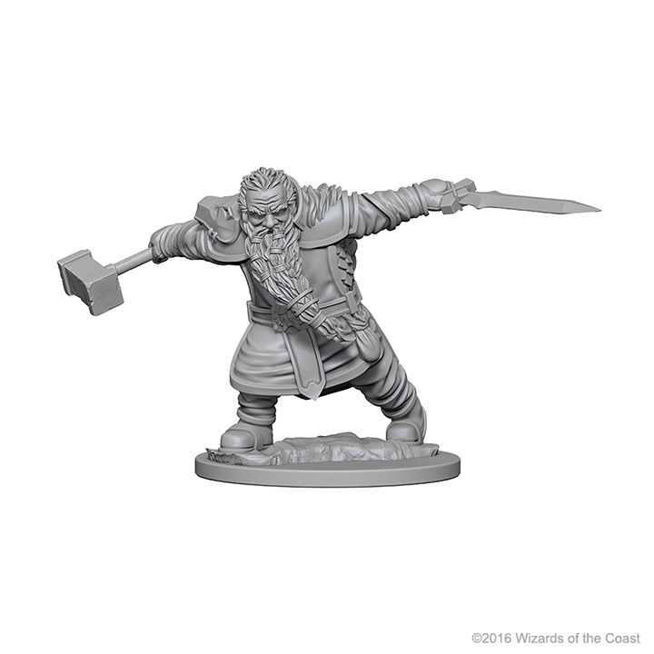 D&D Nolzurs Marvelous: Unpainted Minis - Dwarf Male Fighter image