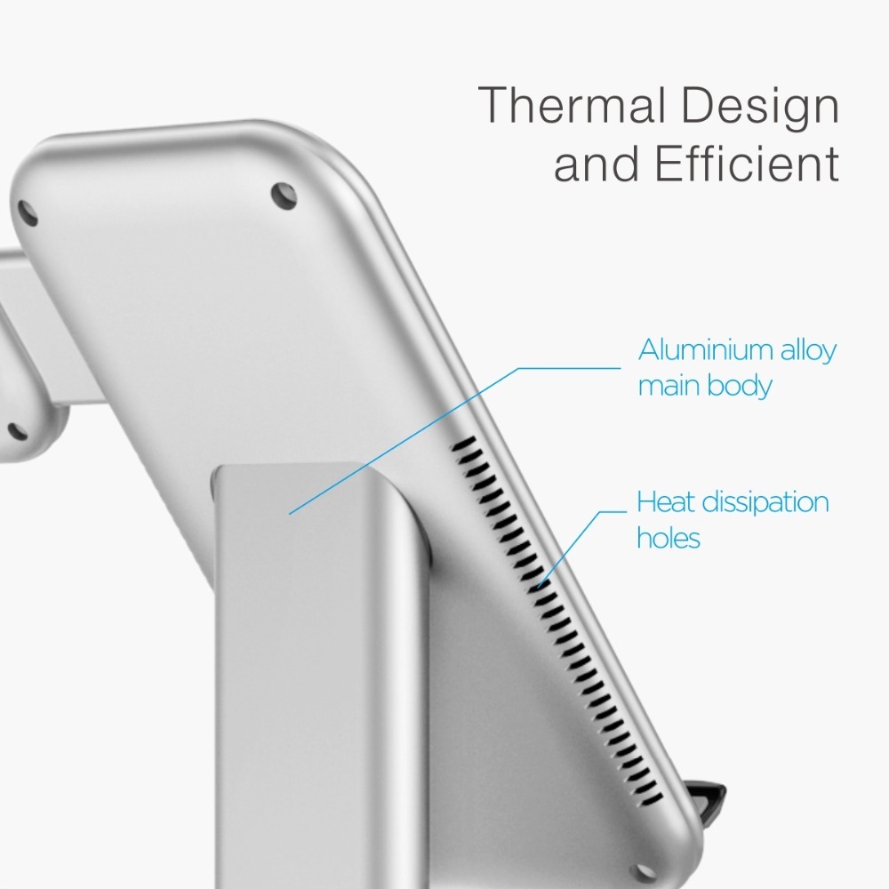 Ape Basics: 3-in-1 Aluminum 15W Fast Wireless Charger image