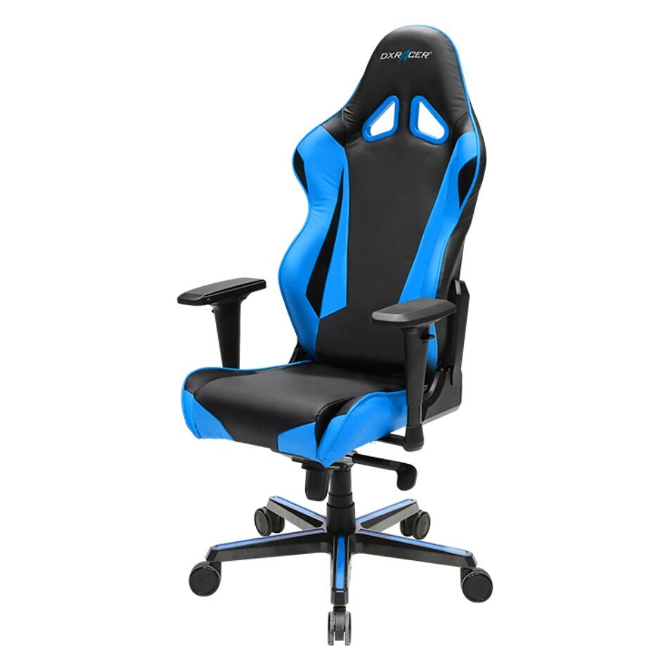 DXRacer Racing Series RV001 Gaming Chair (Black and Blue) for image