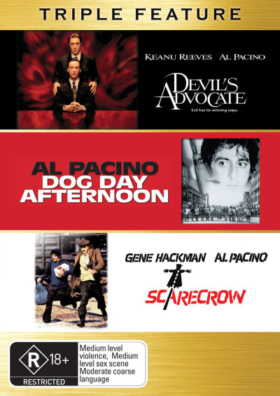 Triple Feature - Devil's Advocate / Dog Day Afternoon / Scarecrow on DVD image
