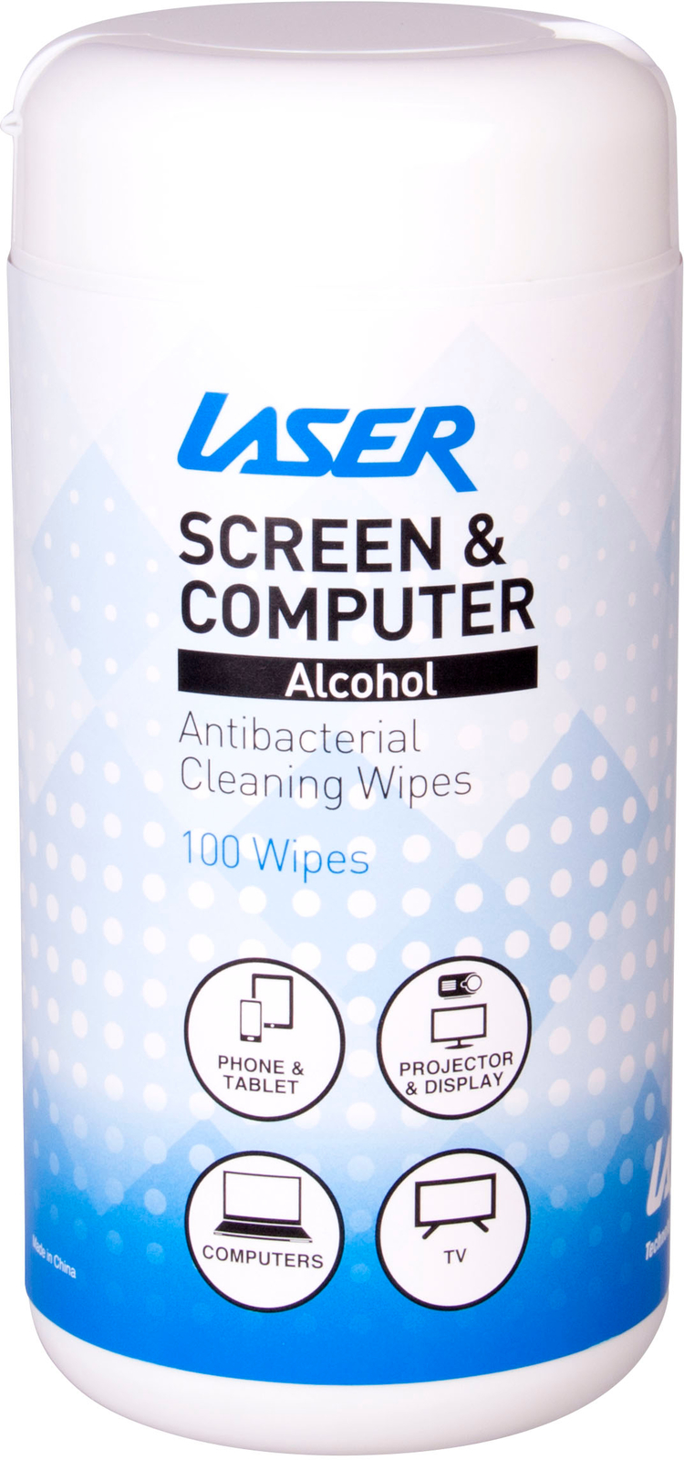 Laser Clean Range Screen and Computer Alcohol Antibacterial Cleaning Wipes image