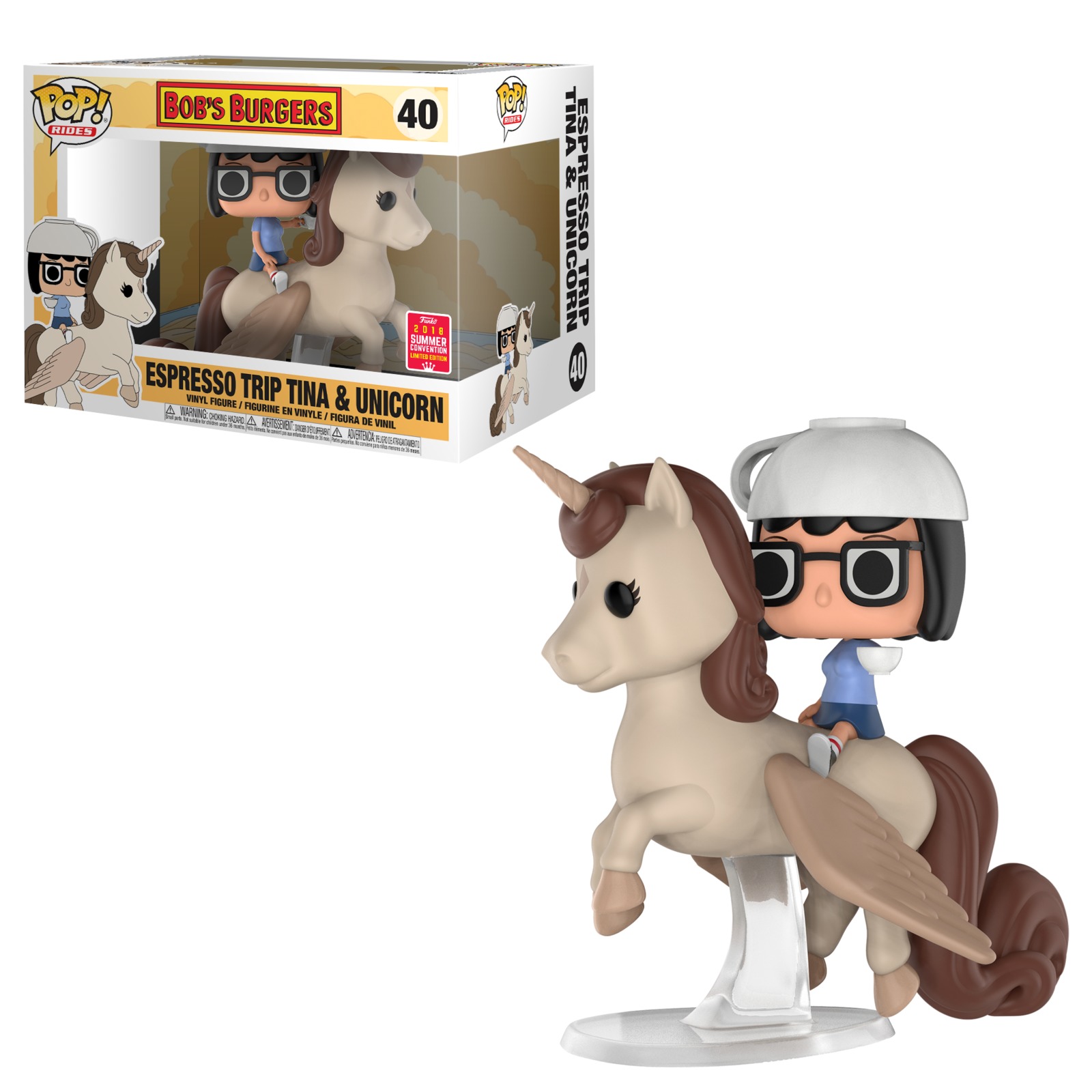 Bob's Burgers - Tina on Unicorn Pop! Ride Vinyl Figure image
