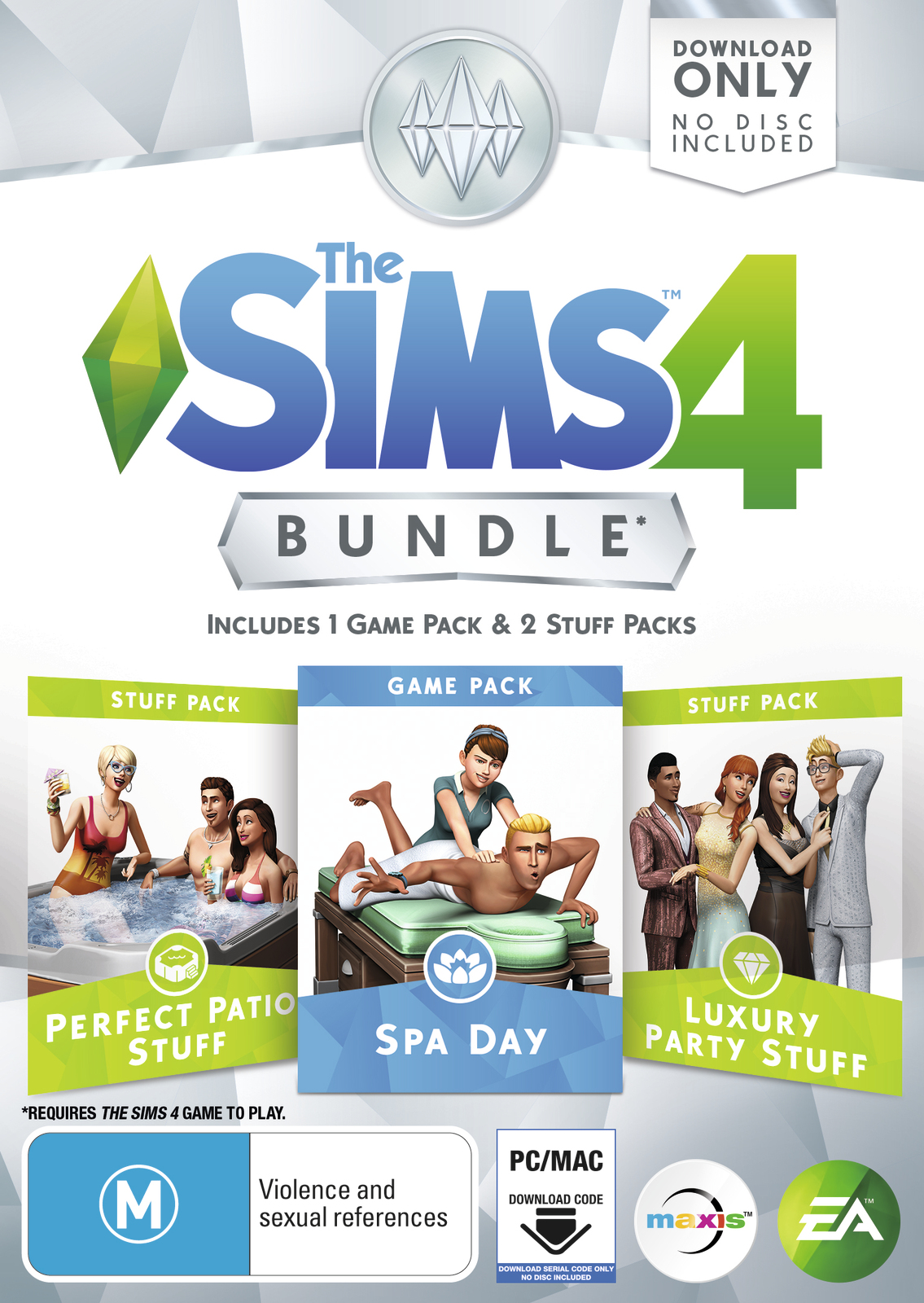 The Sims 4 Bundle Pack (code in box) on PC