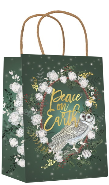 Papaya: Christmas Gift Bag - White Snow Owl image