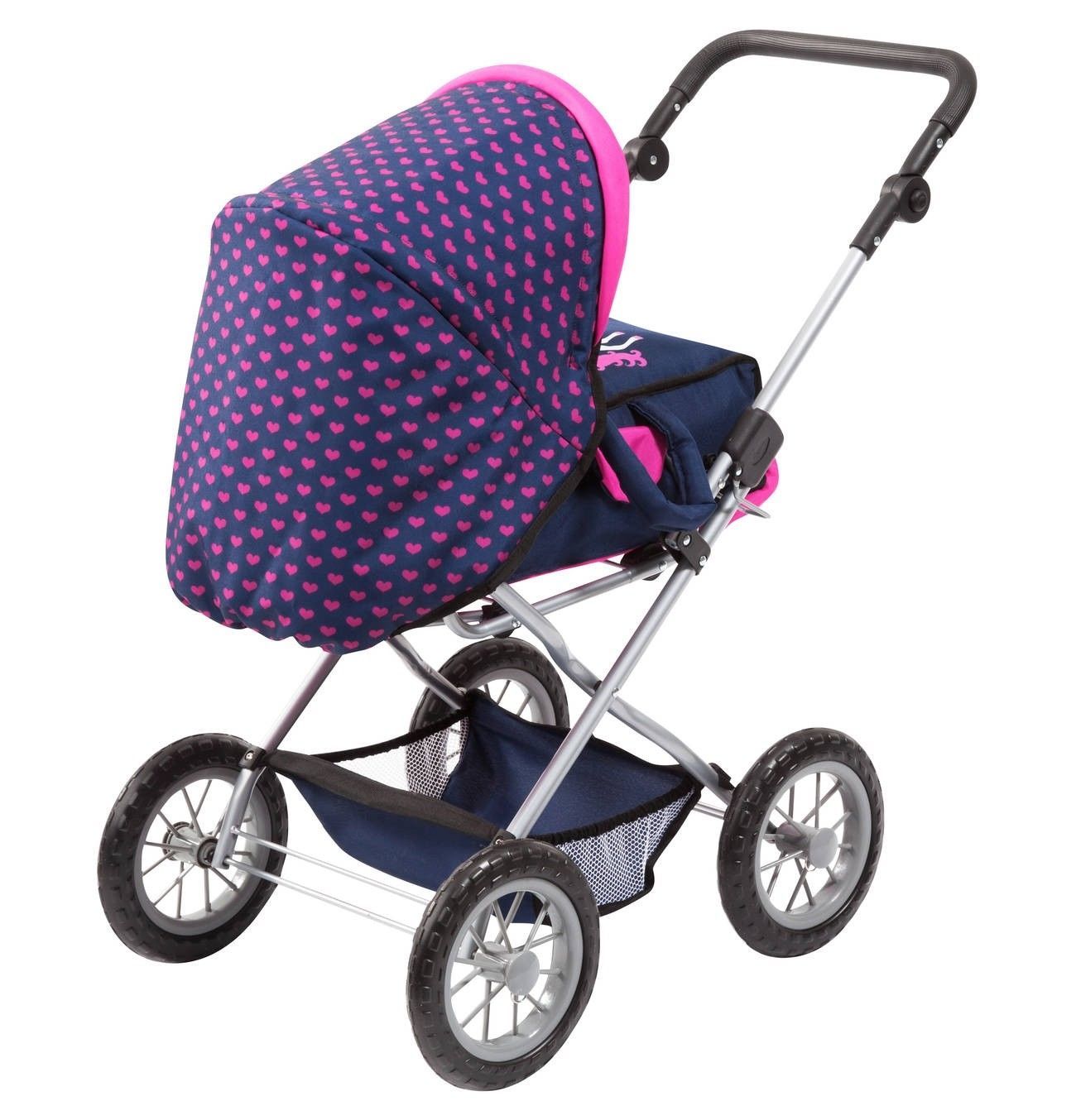 Bayer: Combi Grande Dolls Pram - Navy Unicorn