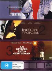 Fatal Attraction / Indecent Proposal / An Officer & A Gentleman Triple Pack (3 Disc Box Set) on DVD Fatal Attraction / Indecent Proposal / An Officer & A Gentleman Triple Pack (3 Disc Box Set) on DVD