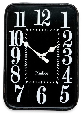 Decor Living: Black Iron Clock