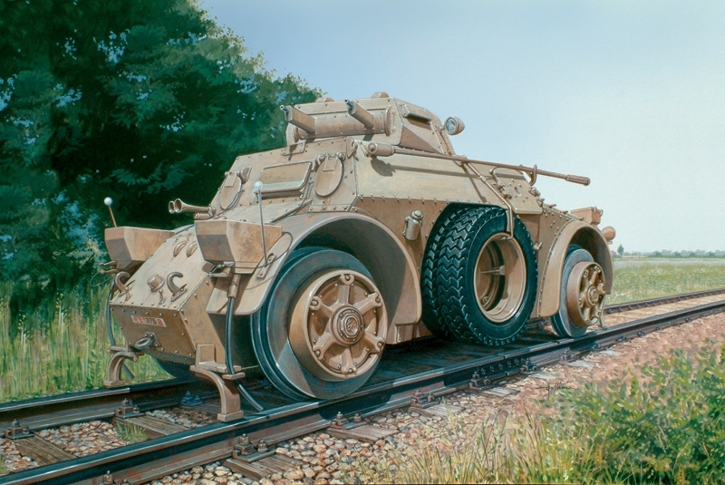 Italeri: 1/72 Autoblinda AB-40 Ferroviaria - Model Kit image