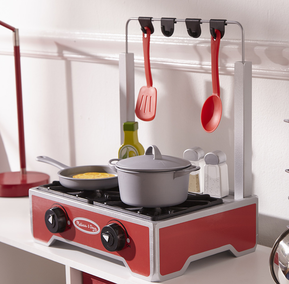 Melissa & Doug: Wooden Cooktop - Deluxe Play Set image