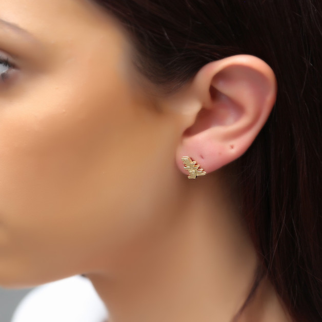 Short Story Godzilla! Earrings Silver Girl's at Mighty Ape NZ