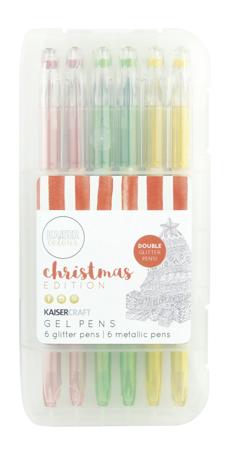 Kaisercraft: Gel Pens - Christmas Colours (Box of 12)