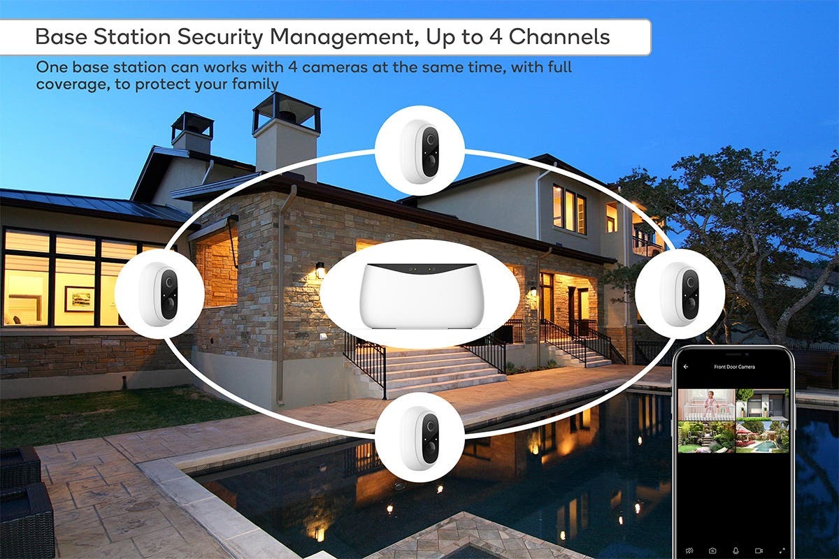 Kogan SmarterHome Outdoor Wireless Security Camera System (2 Cameras