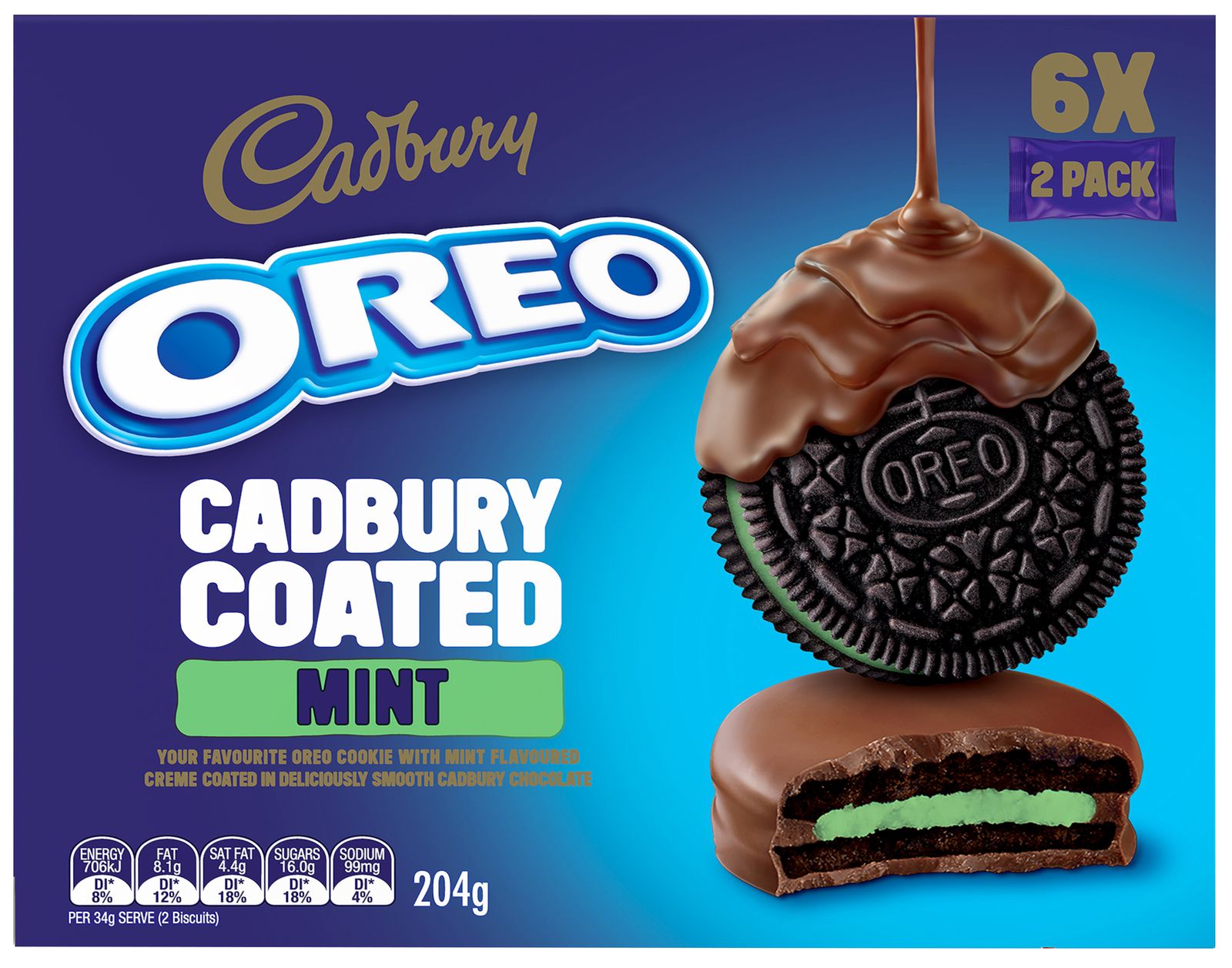 Oreos Cadbury Chocolate Coated Mint at Mighty Ape NZ