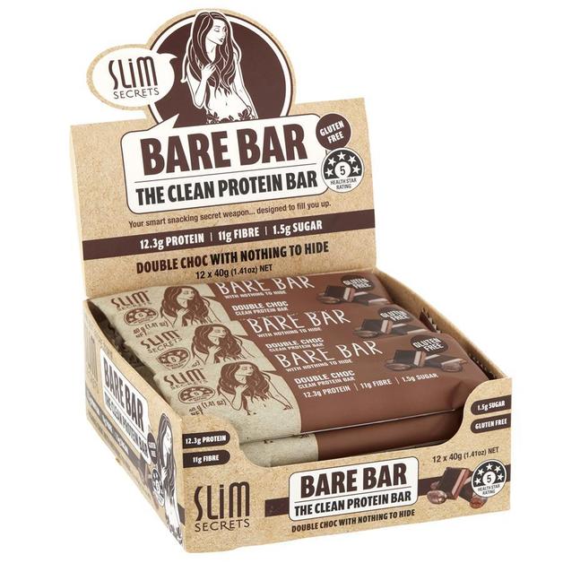 Slim Secrets 'Bare Bar' Clean Protein Bars - Double Chocolate (Box of 12)