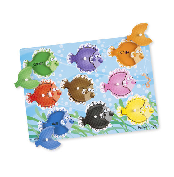 Buy Melissa & Doug Colourful Fish Peg Puzzle 9 Pieces at Mighty Ape NZ
