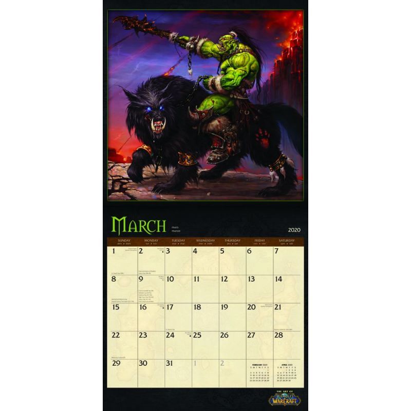 Buy World Of Warcraft 2020 Square Wall Calendar At Mighty Ape NZ