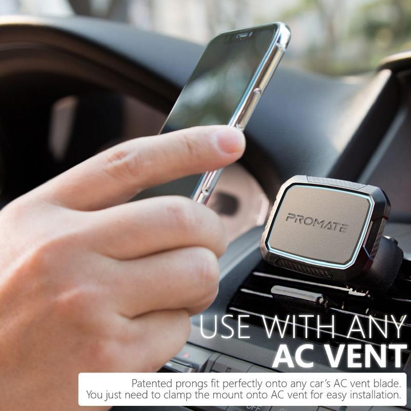 Promate AirGrip2 360 Degree CradleFree AC Vent Mount Blue