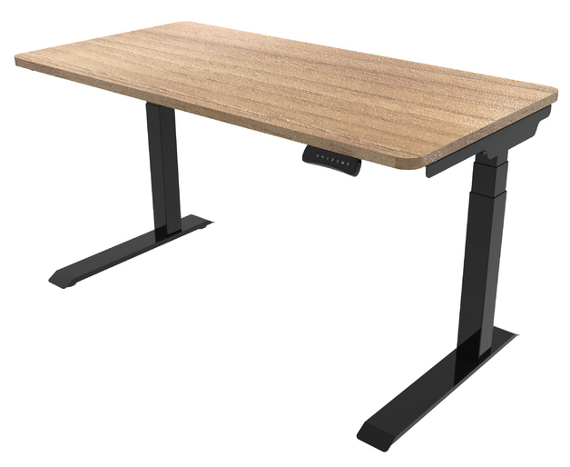 Buy Gorilla Office Height Adjustable Desk Black/Oak at Mighty Ape NZ