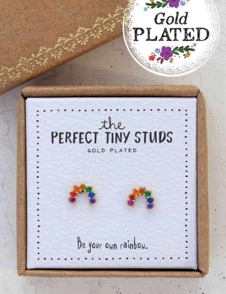 Natural Life: Perfect Tiny Studs - Rainbow image