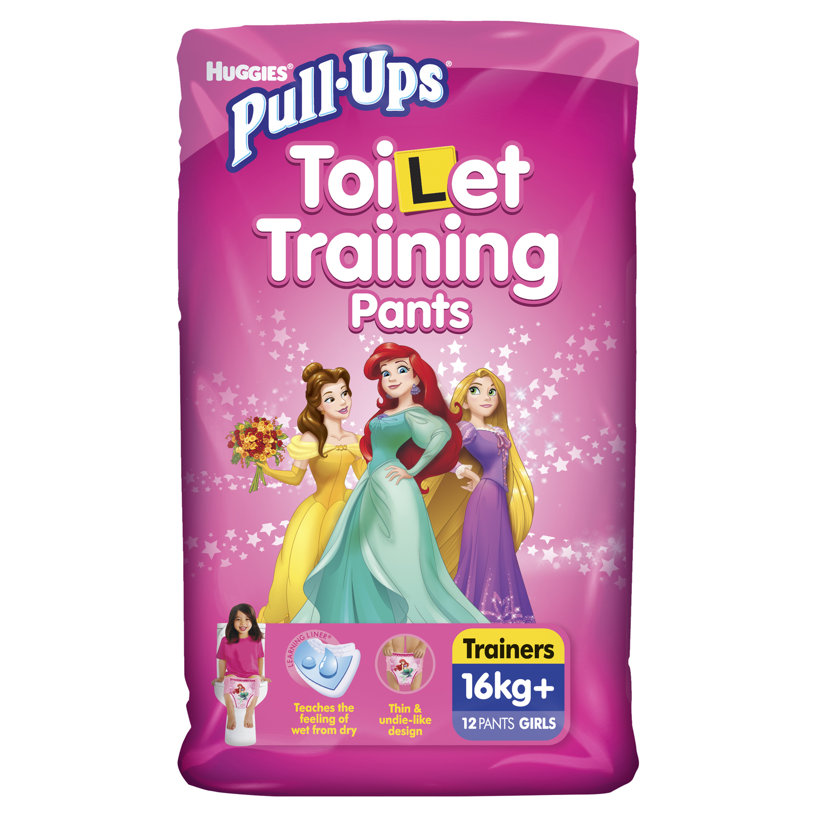 Huggies Pull-Ups Training Pants - Size 4 Girl 16+ kg (12) image