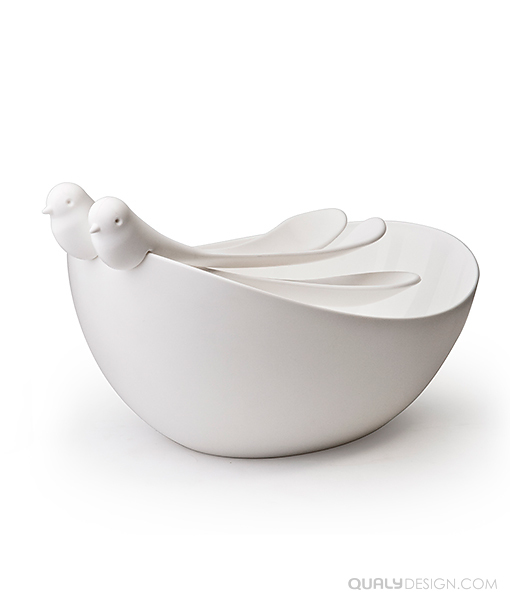 Qualy Sparrow Salad Bowl With Servers image