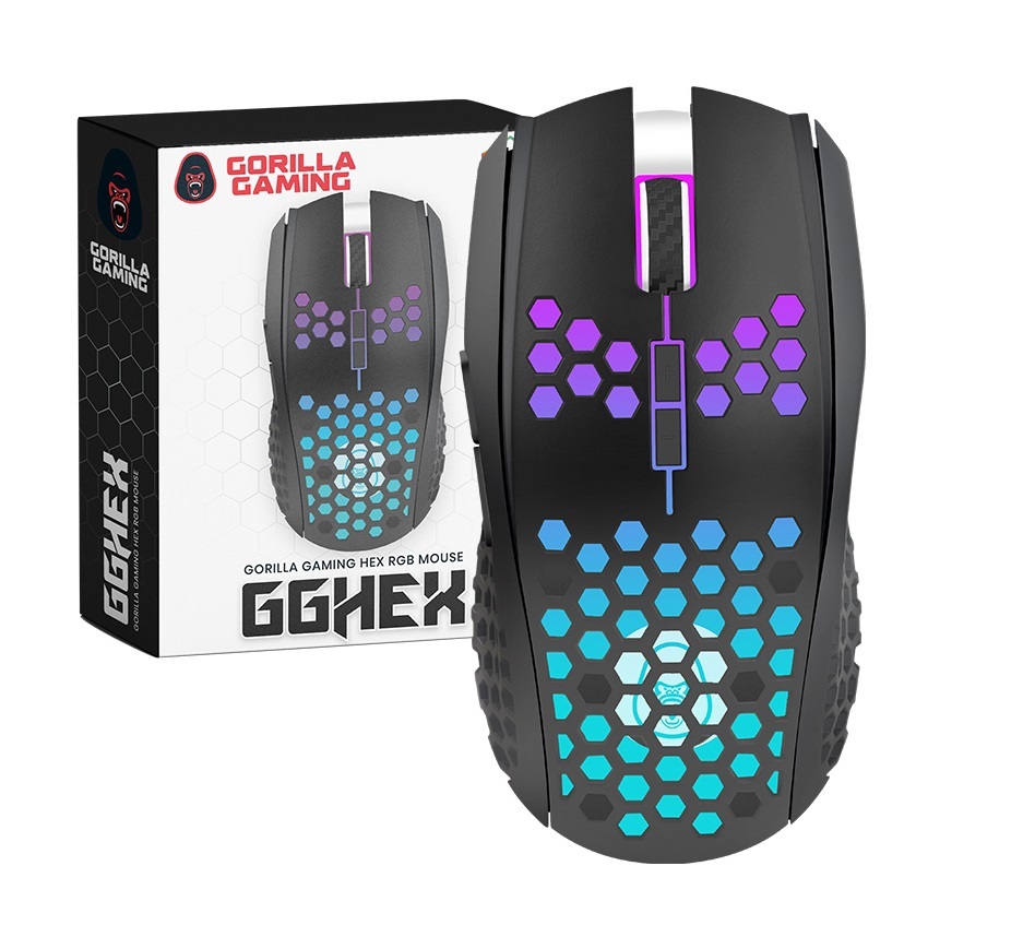 Gorilla Gaming HEX RGB Mouse (Black) for PC image