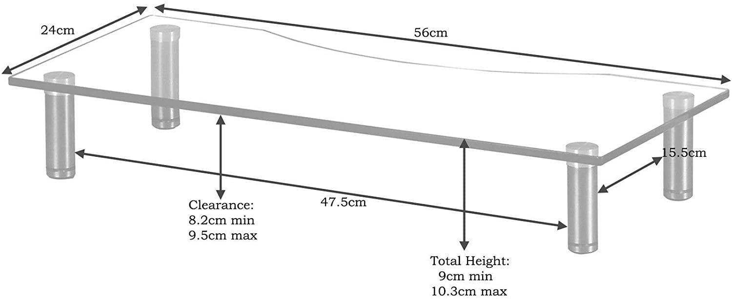 Gorilla Arms Glass Monitor Riser