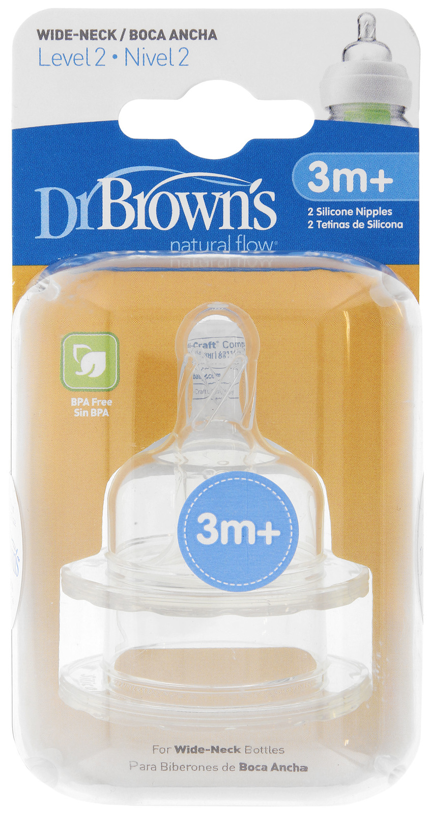 Dr Brown's Wide Neck Level 2 Teats - 2 Pack image