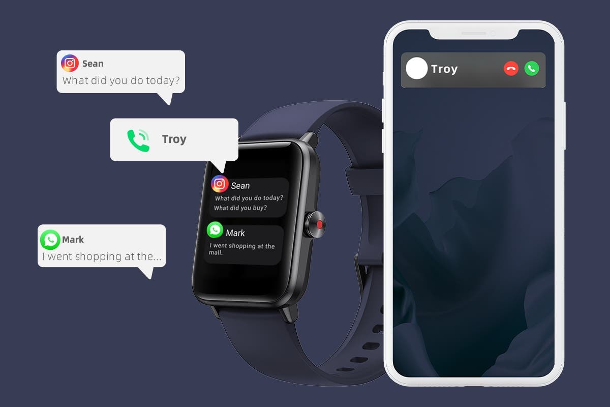 Kogan Active+ II Smart Watch (Calm Navy) at Mighty Ape NZ