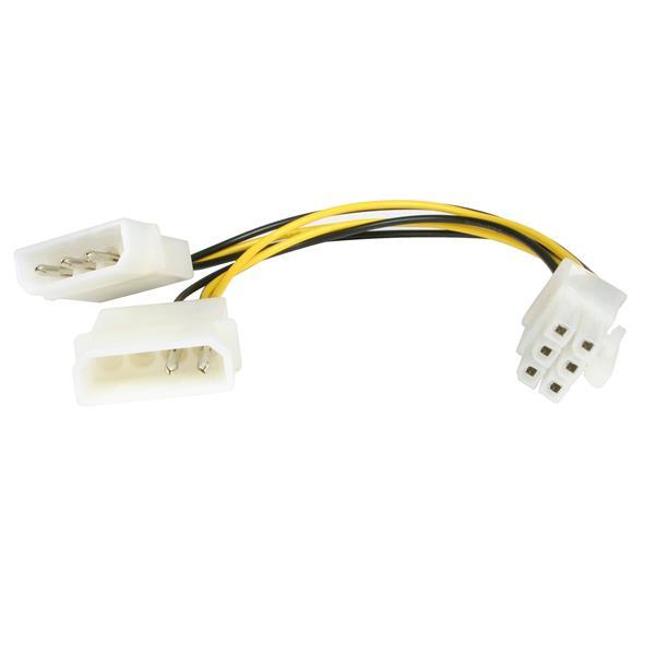 StarTech: LP4 to 6 Pin PCI Express Video Card Power Cable Adapter (15cm) image