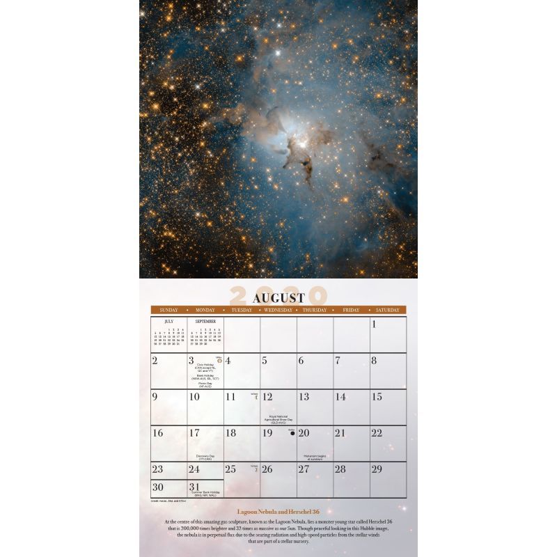 Hubble Space Telescope 2020 Square Wall Calendar image