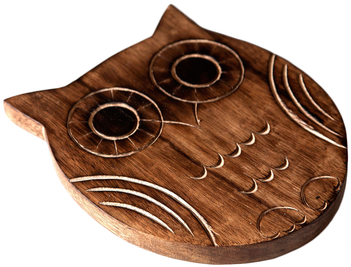 Wooden Owl Teapot Stand at Mighty Ape NZ