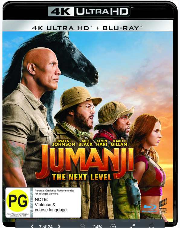 Jumanji: The Next Level (4K Ultra HD Blu-ray) on UHD Blu-ray