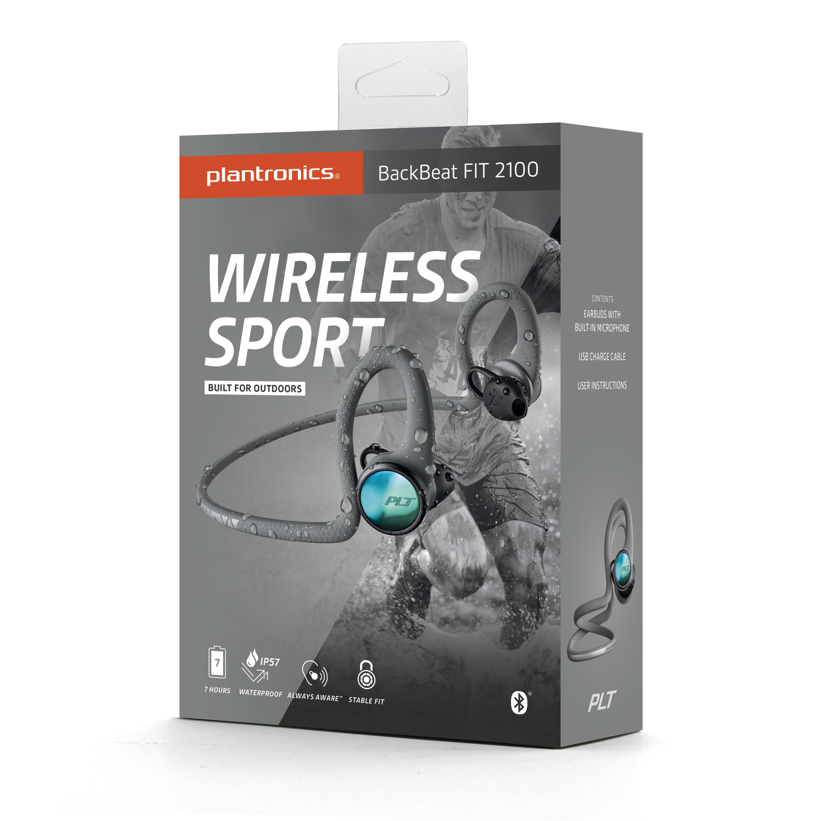 Plantronics: BackBeat Fit 2100 Wireless Sports Earphones - Grey