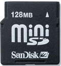 SanDisk 128MB miniSD Memory Card