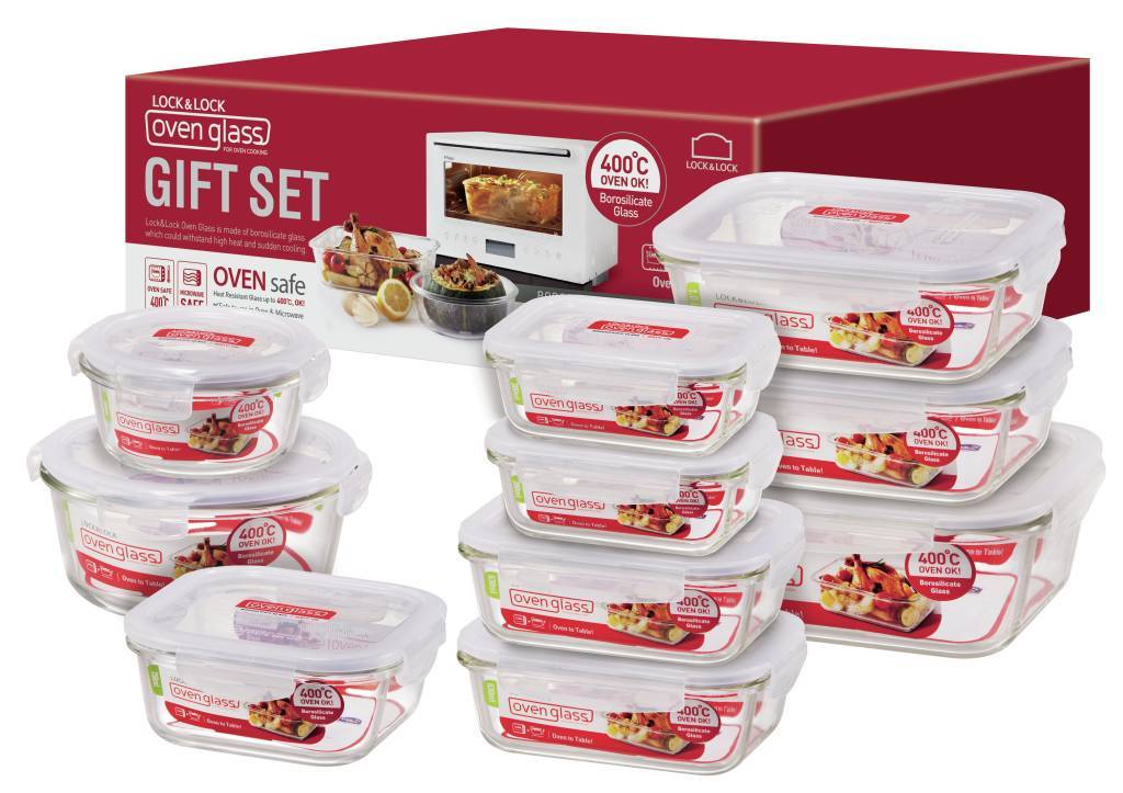 Lock & Lock Boroseal Heat Resistant Glass 10pc Starter Set image
