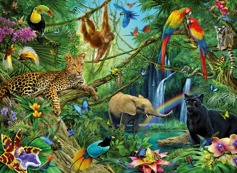 Ravensburger 200 Piece Jigsaw Puzzle - Animals in the Jungle image