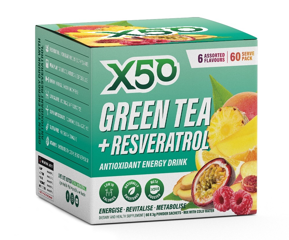 Green Tea X50 + Resveratrol - Assorted (60 Serves) image