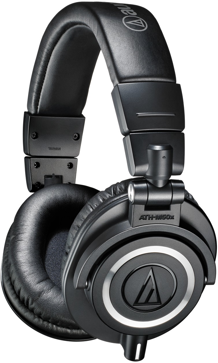 AudioTechnica ATHM50X Studio Monitors Headphones Black at Mighty