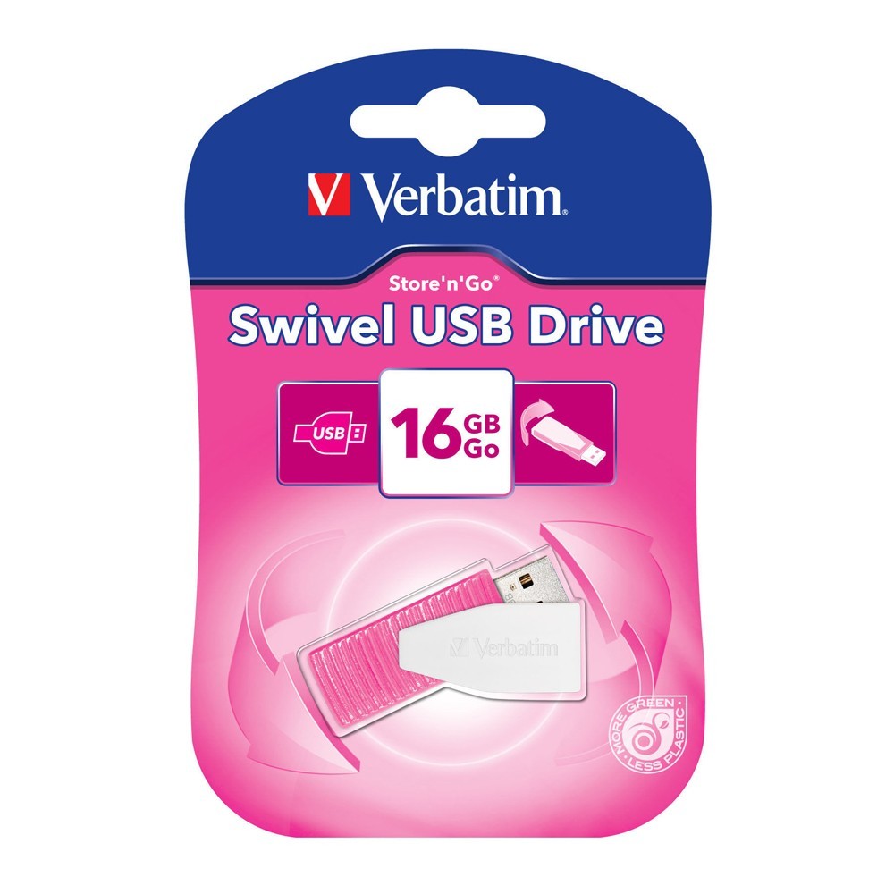 Verbatim Store'n'Go Mini Swivel USB Drive - 16GB (Pink) image