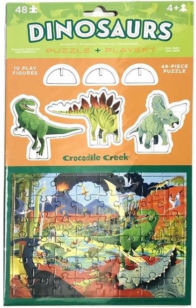 Crocodile Creek: Pop-Out Puzzle & Playset - Dinosaurs image