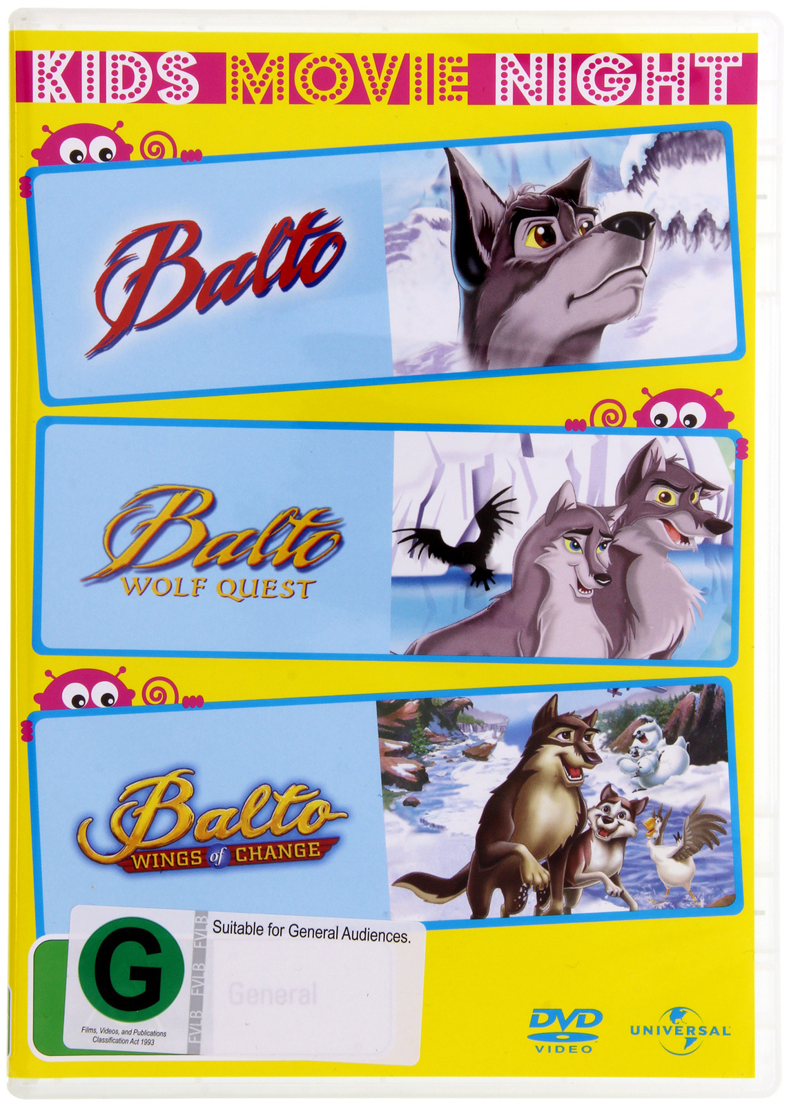 Balto - Kids 3 DVD Pack (3 Disc Set) on DVD image
