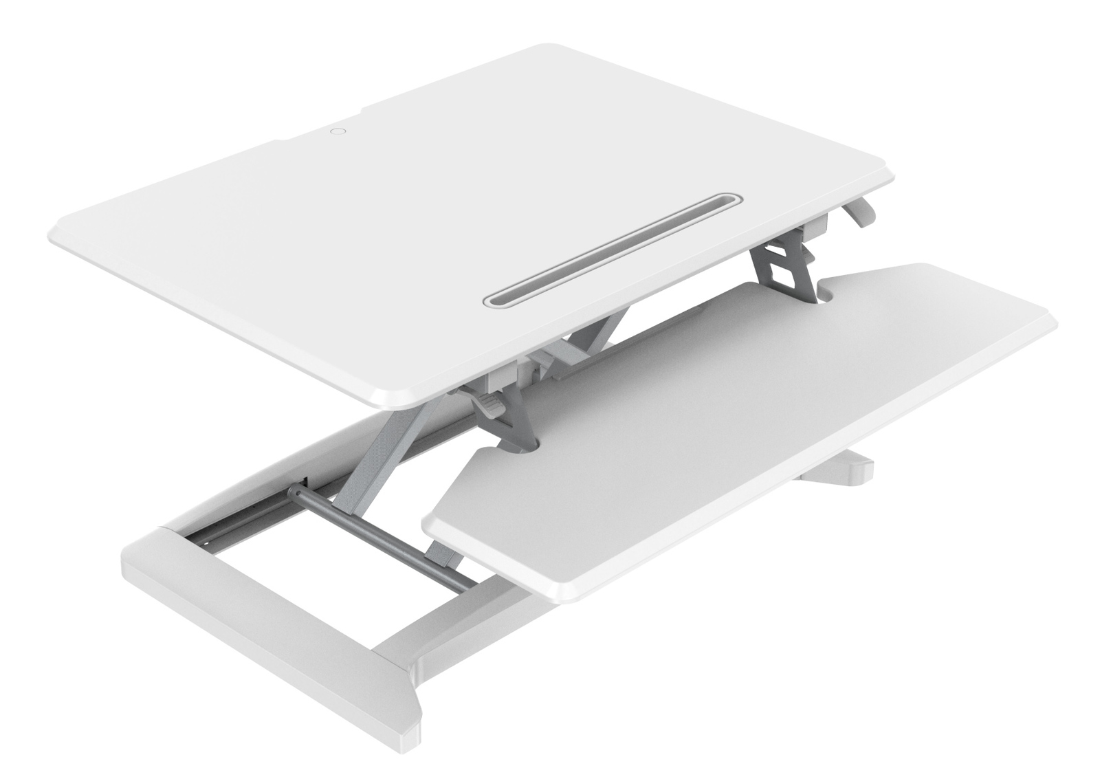 Gorilla Office: Ergonomic Deskalator White (700 x 480mm) Height Adjustable Workstation image