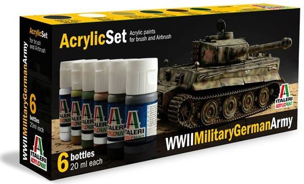 Italeri Acrylic Paint Set: WWII German Army