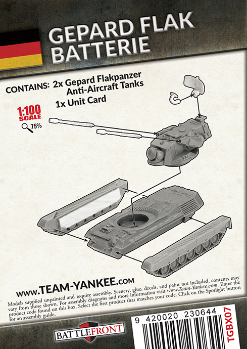 Flames of War: Team Yankee - Gepard Flakpanzer Batterie